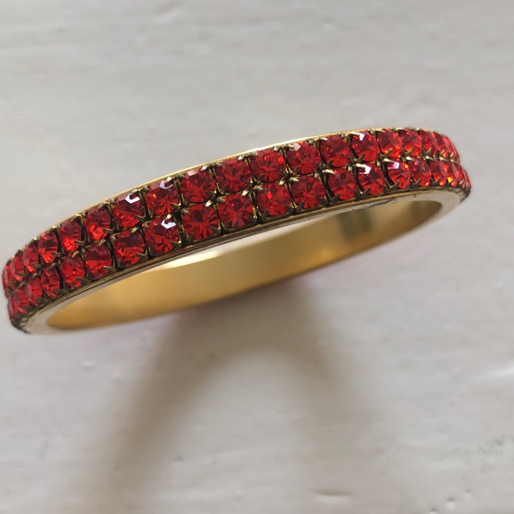 Orange Swarovski Double Crystal Bangle